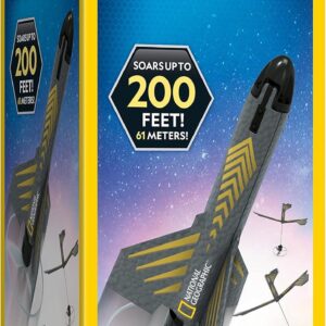 National Geographic Rocket Launcher – Motorized Air Rocket Toy with Patented Design, Launch up to 200 Feet, Outdoor Toys & Model Rockets, Gifts for Kids Ages 8-12, Space Toys