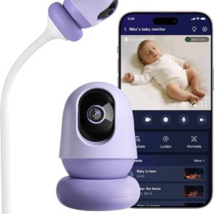 Monai 3K Smart Baby Camera with 8H Portable Battery, Eye-Safe 950nm Night Vision, Secure WiFi Baby Camera Monitor with App, 24/7 Monitoring, 7 Safety Features & AI Assistant, Cry & Covered Face Alert