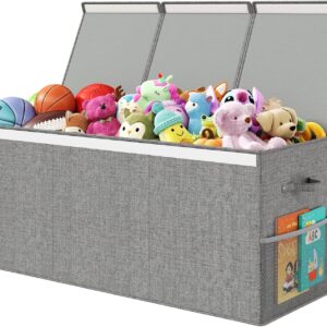 Extra Large Toy Box Chest with Lid, Kids Toy Storage Organizer for Boys Girls, Big Toy Bin Basket Extra Large Toy Storage Box for Living Room Playroom Nursery (40″ x14″ x16″)