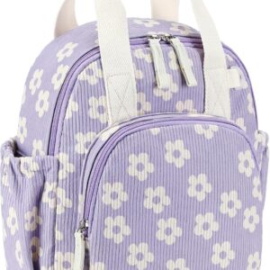 Bluboon Toddler Backpack for Girls Boys 2-4 Cute 12″ Preschool Kindergarten Backpacks Kids Daycare Bags School Travel (Flower-purple, Age 2-4 (12″ H not Fit A4 Folder))