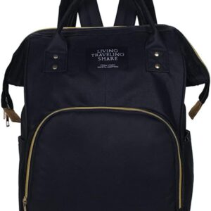 Diaper Bag Multifunction Travel Backpack Waterproof Large Capacity Handbag Black