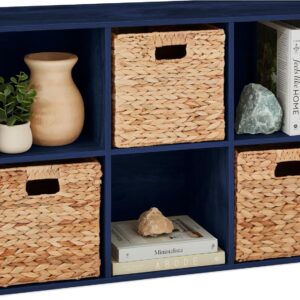 Best Choice Products Kids Bookcase 6-Cube Storage Organizer, 11in Shelf Opening, Bookshelf, Toy Storage, Customizable w/ 3 Removable Back Panels – Navy