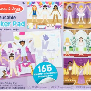 Melissa & Doug Reusable Sticker Pad: Dress-Up – 165+ Reusable Stickers – Removable Stickers, Kids Fashion Activities, Restickable Sticker Book for Kids Ages 3+