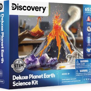Discovery™ Planet Earth Science Kit – 65 Experiment STEM Lab for Kids| Includes DIY Volcano, Tornado, Fossils, Crystals, & Slime| Geology, Chemistry & Archeology Learning Toy|Educational Gift| Ages 8+