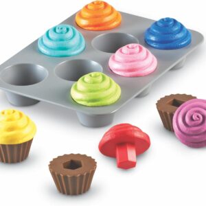 Learning Resources Smart Snacks Shape Sorting Cupcakes – Toddler Girl and Boys Toys, Play Food, Toy Kitchen Accesories, Fine Motor Skills, Preschool Montessori, Shape Sorter, Kids Birthday